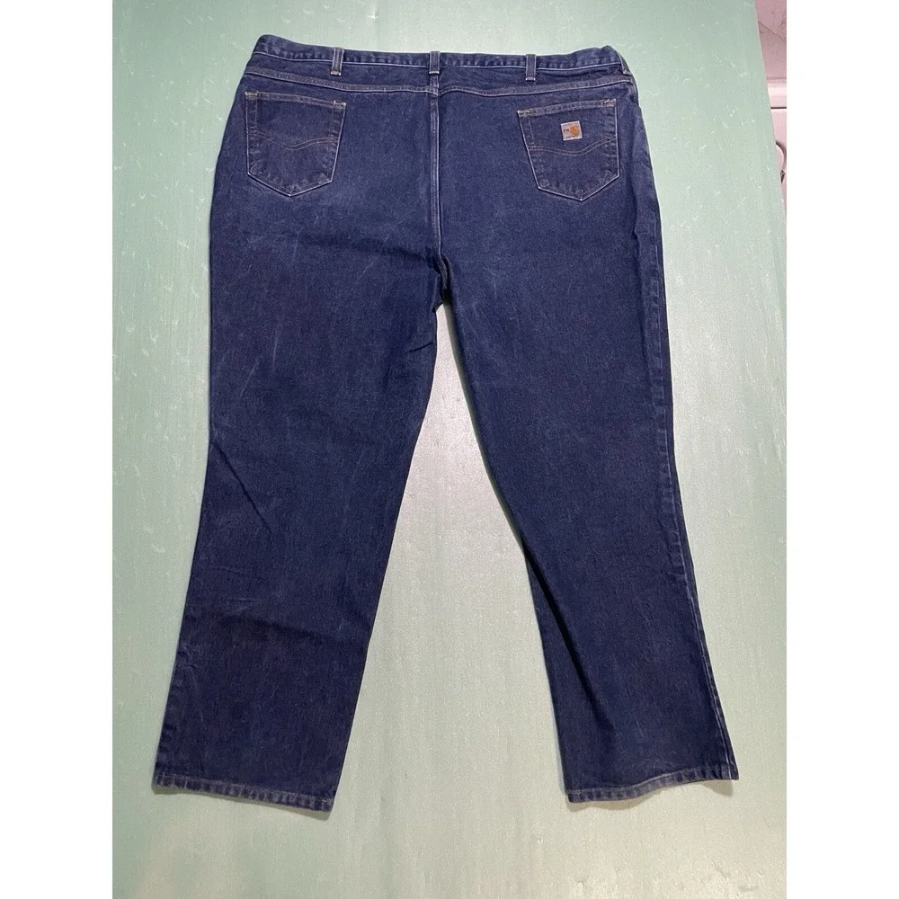 Carhartt Men FR Flame‎ Resistant Jeans 50x32 Dark Wash HRC 2 Denim Work Pants
